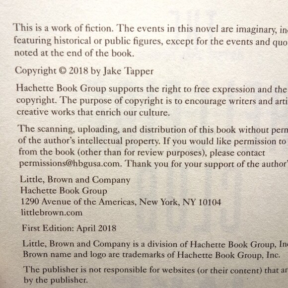 "The Hellfire Club" A Novel By Jake Tapper Hard Cover Book New - Picture 2 of 3